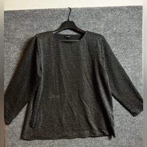 NEW ALFANI Metallic Silver Gray Sweater Women's 2X - NWT